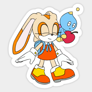 Cream and Cheese Walk to School Sticker